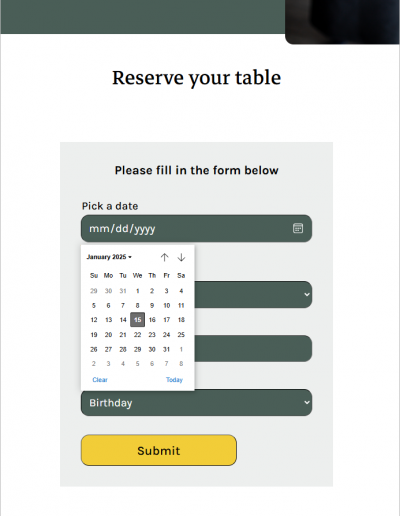Example: Date Picker