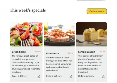 Example: Menu Cards